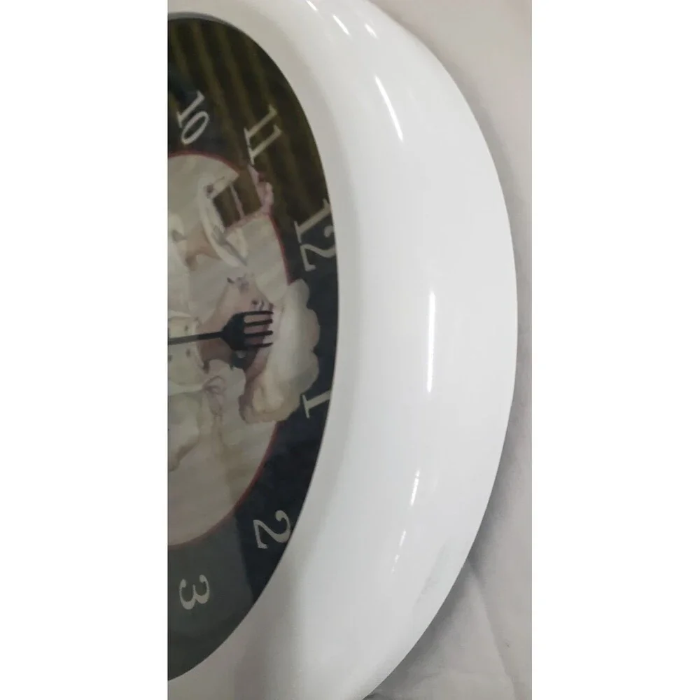 Round Plastic Kitchen Wall Clock, 12